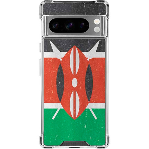 Kenya Flag Distressed Google Pixel 8 Pro Clear Case